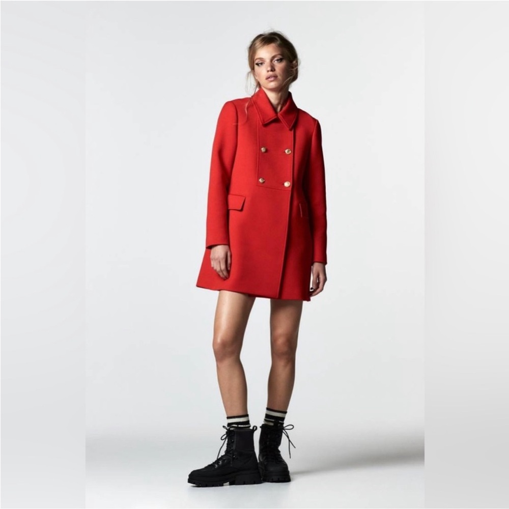 NWT ZARA BUTTONED TAILORED COAT